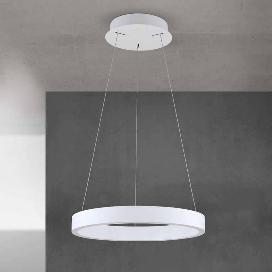 Dimmbar LED-pendellampa med vajer KOLK LED/40W/230V 2700/3000/4000K Ø 40 cm vit