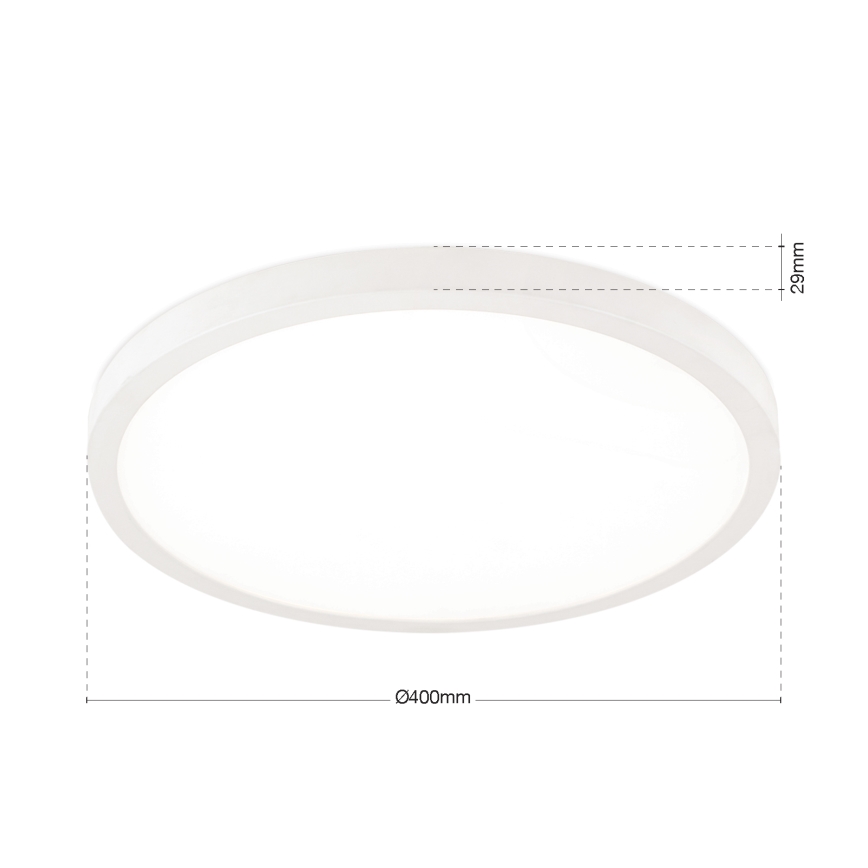 Dimbar LED-taklampa DISC LED/30W/230V 2700/3000/4000K Ø 40 cm vit