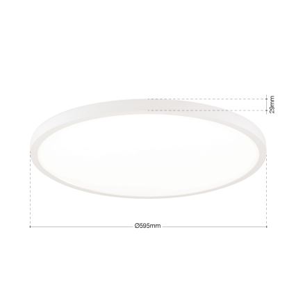 LED-dimbar taklampa DISC LED/46W/230V 2700/3000/4000K Ø 60 cm vit