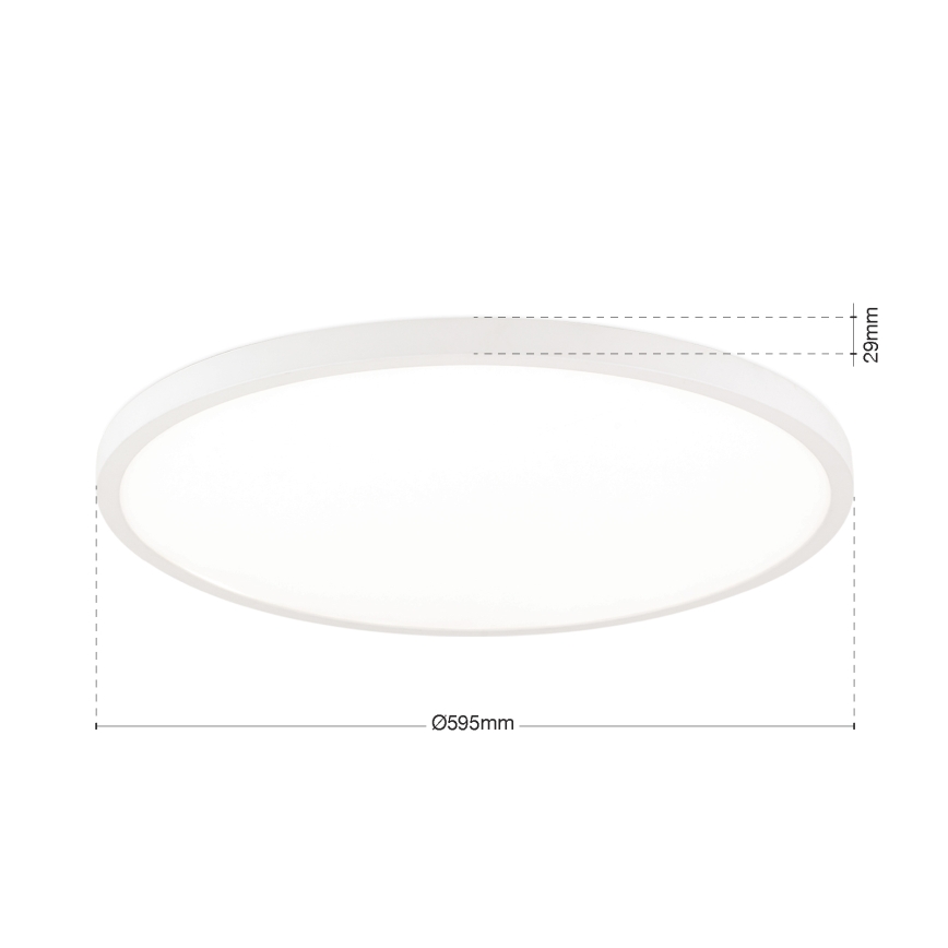 LED-dimbar taklampa DISC LED/46W/230V 2700/3000/4000K Ø 60 cm vit