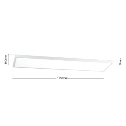 LED dimbar ytmonterad panel DISC LED/40W/230V 2700/3000/4000K 115x30 cm vit