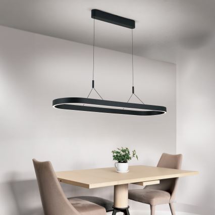 LED-ljuskrona på vajer CARRARA LED/80W/230V 2700/3000/4000K svart