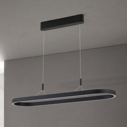 LED-ljuskrona på vajer CARRARA LED/80W/230V 2700/3000/4000K svart