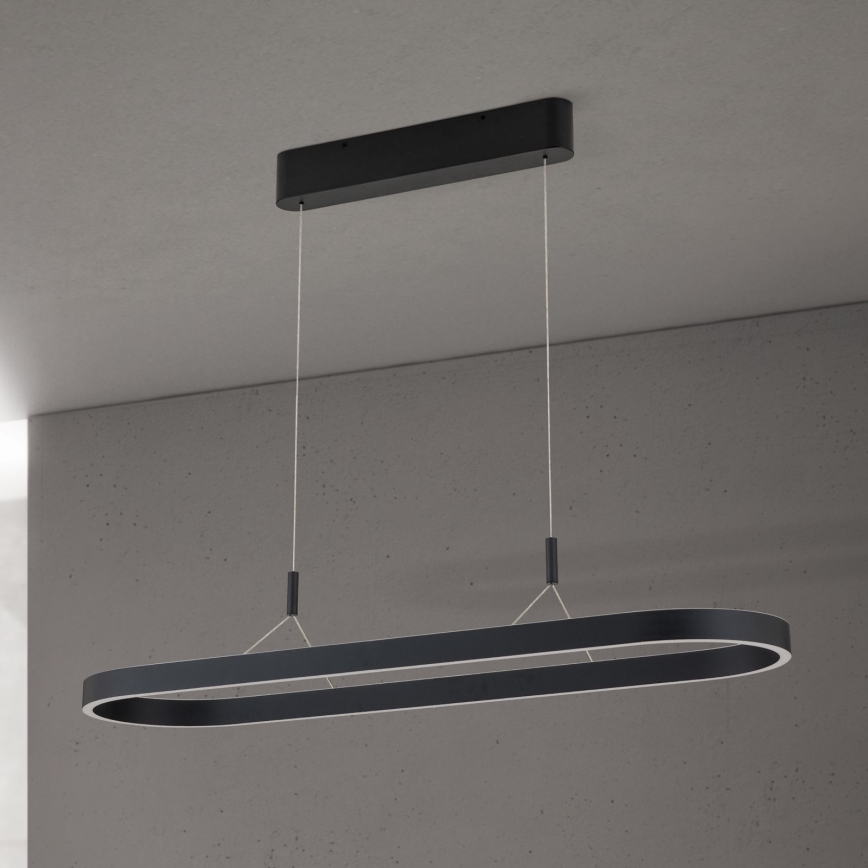 LED-ljuskrona på vajer CARRARA LED/80W/230V 2700/3000/4000K svart