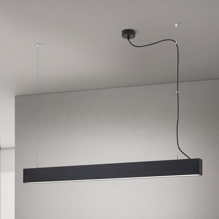 LED tak-/pendellampa 2-i-1 PALKKI LED/38W/230V 3000/4000/5000K svart