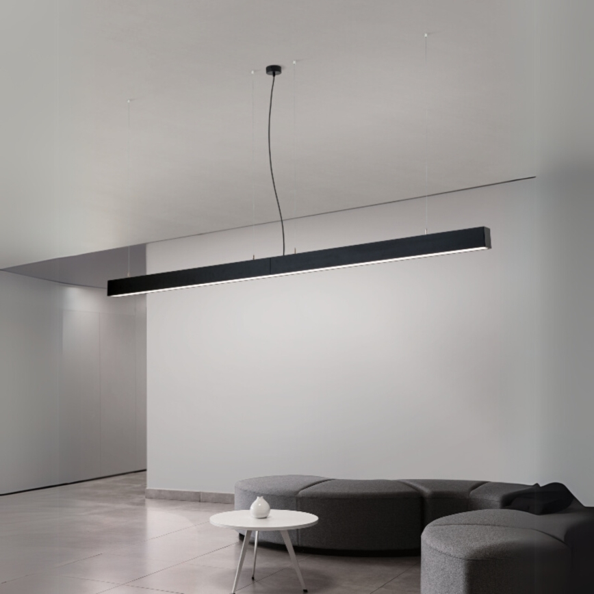 LED tak-/pendellampa 2-i-1 PALKKI LED/38W/230V 3000/4000/5000K svart