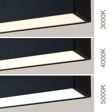 LED tak-/pendellampa 2-i-1 PALKKI LED/38W/230V 3000/4000/5000K svart