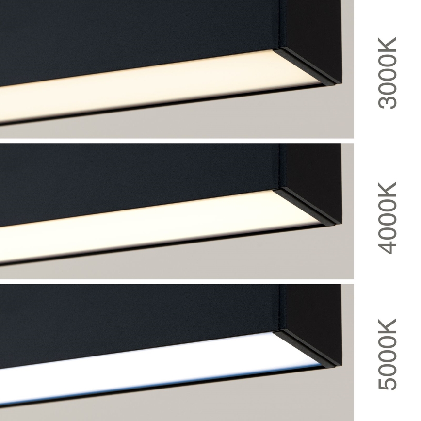 LED tak-/pendellampa 2-i-1 PALKKI LED/38W/230V 3000/4000/5000K svart