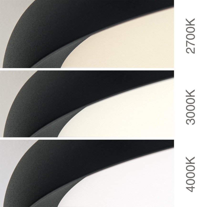 LED-taklampa KANT LED/30W/230V 2700/3000/4000K Ø 40 cm svart