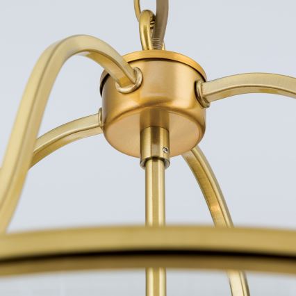 Ljuskrona BRUNO med kedja, 6 x E14, 40 W, 230 V, Ø 43 cm, guld