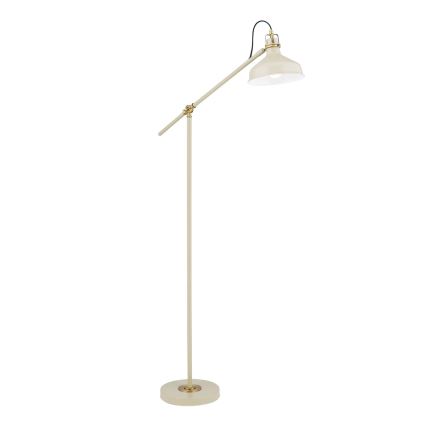 Golvlampa SCHILLER 1xE27/40W/230V grädde/brons