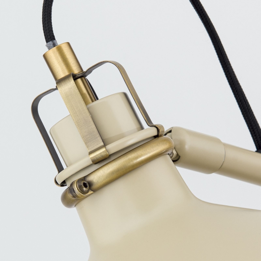 Golvlampa SCHILLER 1xE27/40W/230V grädde/brons