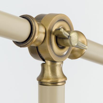 Golvlampa SCHILLER 1xE27/40W/230V grädde/brons