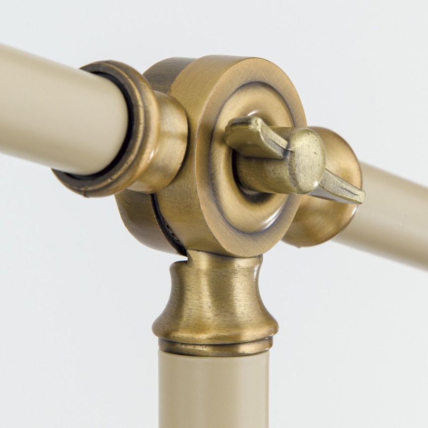 Golvlampa SCHILLER 1xE27/40W/230V grädde/brons