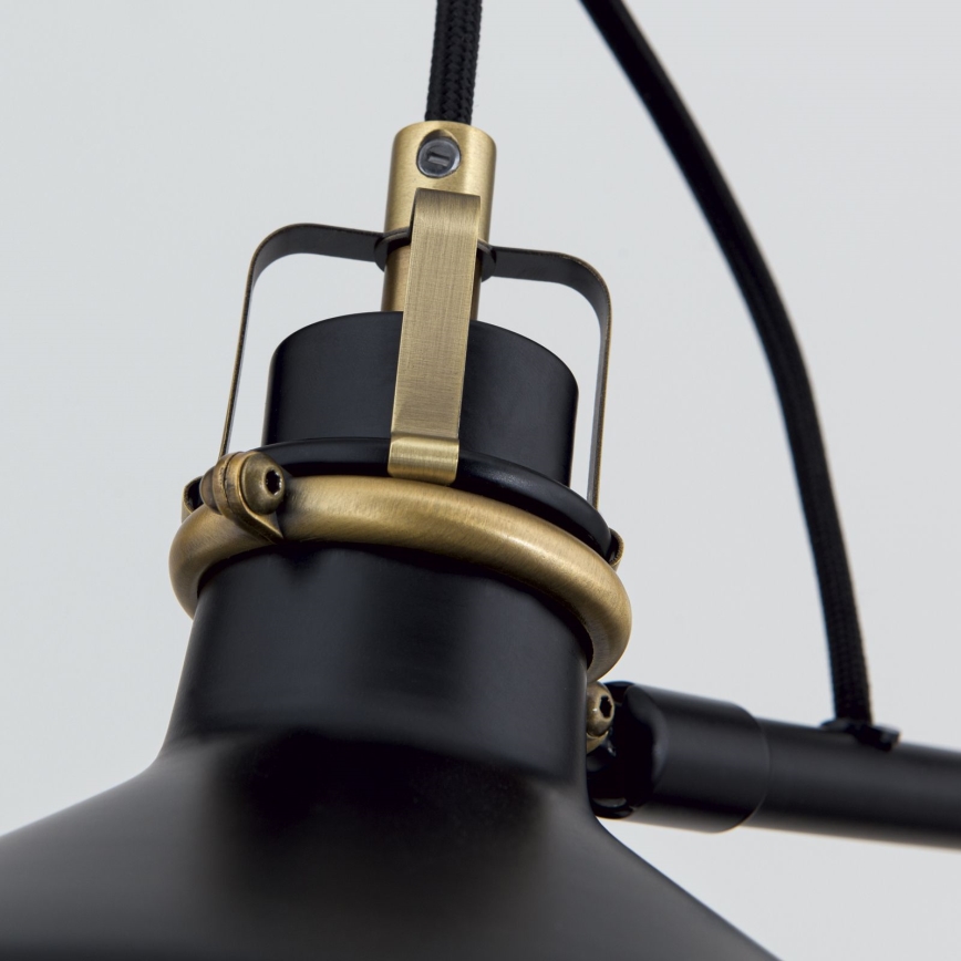 Golvlampa SCHILLER 1xE27/40W/230V svart/brons