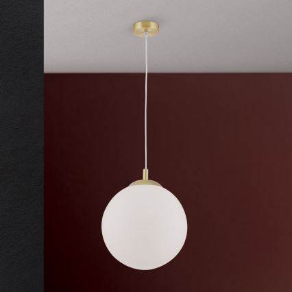 MADIS hänglampa på sladd 1xE27/60W/230V, guldfärgad