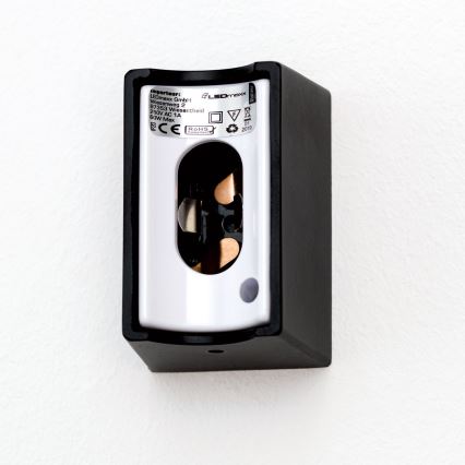 LED väggbelysning VISAGIST 1xS14d/8W/230V svart