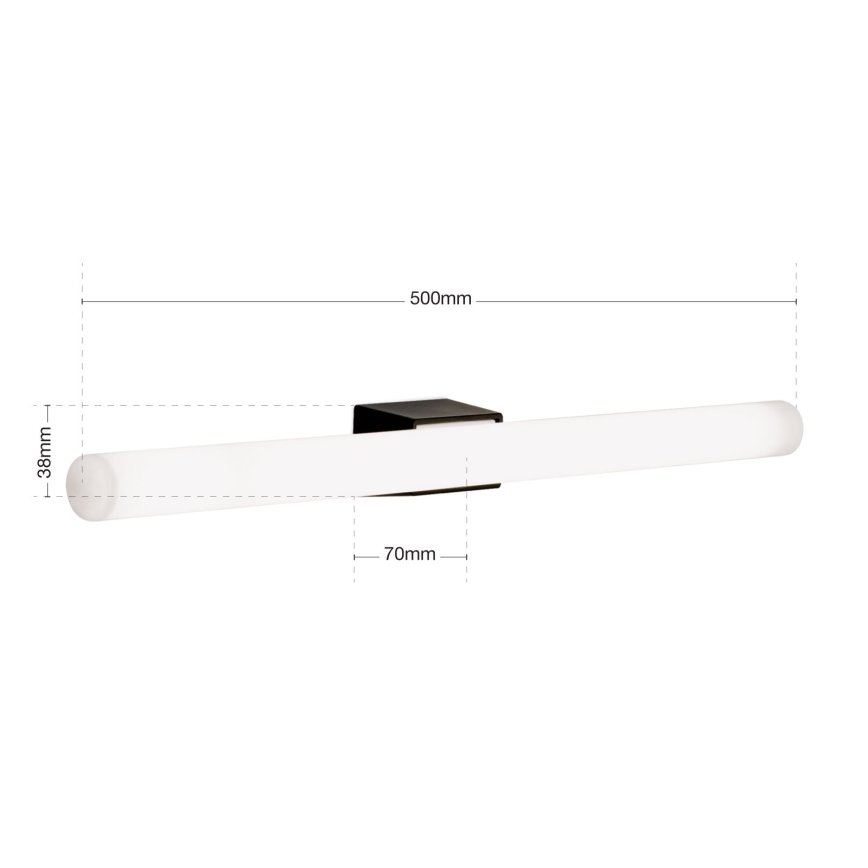 LED väggbelysning VISAGIST 1xS14d/8W/230V svart