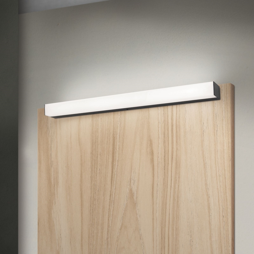 Badrumsspegel med LED-belysning HORIZON LED/12W/230V 3000/4000K 60 cm IP44 svart