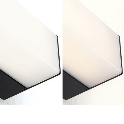 Badrumsspegel med LED-belysning HORIZON LED/12W/230V 3000/4000K 60 cm IP44 svart