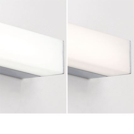 Badrumsspegel med LED-belysning HORIZON LED/18W/230V 3000/4000K 90 cm IP44 silver