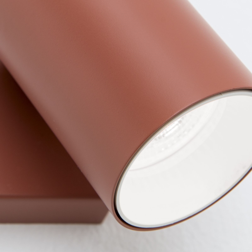 Spotarmatur PENN 2xGU10/13W/230V tegelröd