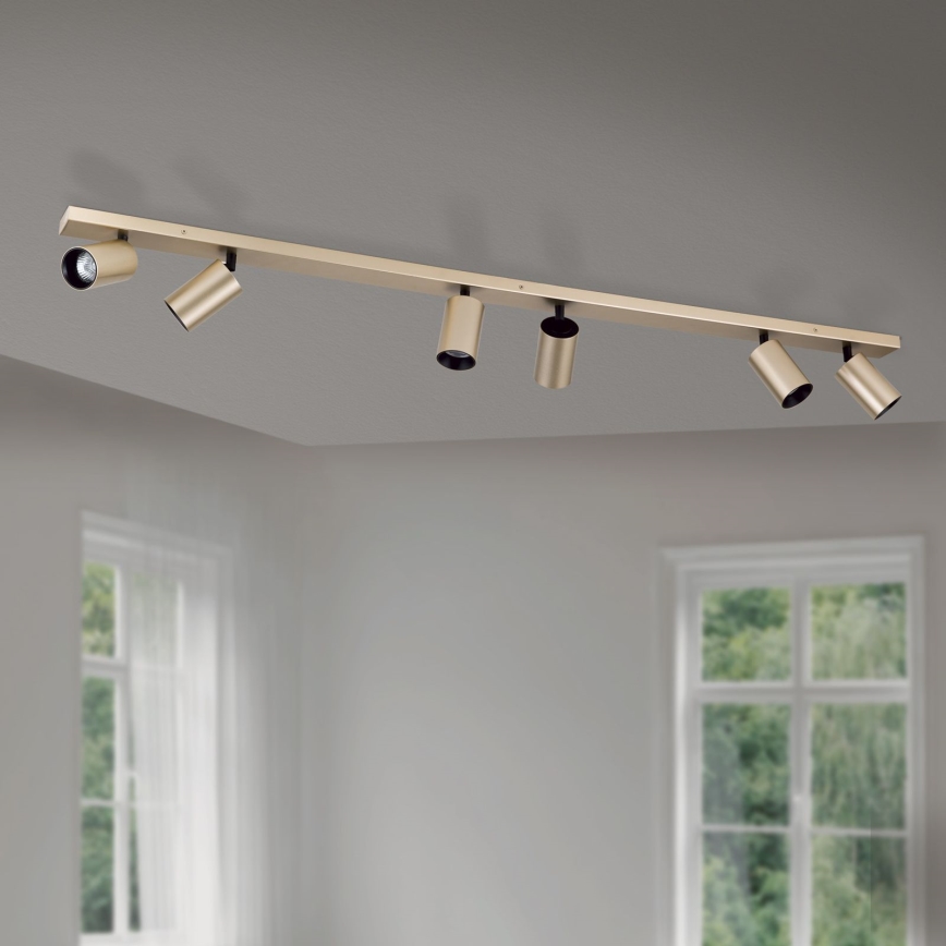 Spotlampa SEAN 6xGU10/13W/230V guldfärgad
