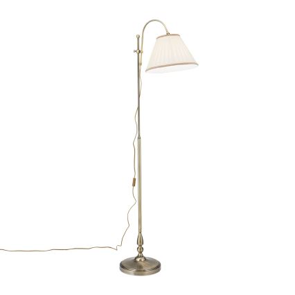 Golvlampa TONIA 1xE27/60W/230V 183 cm vit/brons