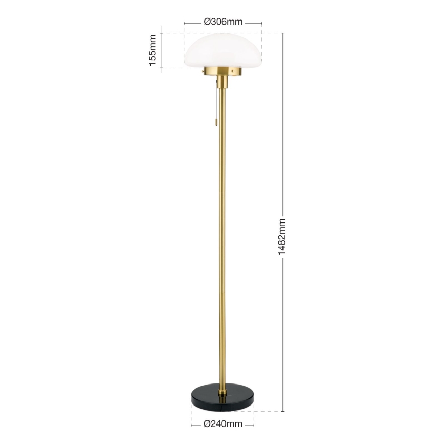 Golvlampa SPARTA 1xE27/40W/230V guld/svart
