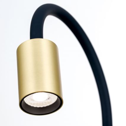 LED Flexibel bordslampa med klämma KURT LED/5W/230V guld