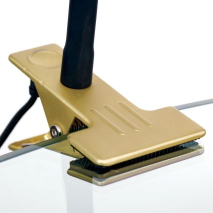 LED Flexibel bordslampa med klämma KURT LED/5W/230V guld