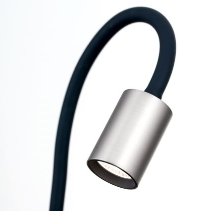 LED Flexibel bordslampa med klämma KURT LED/5W/230V silver