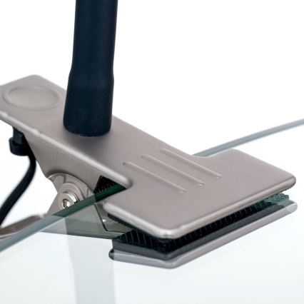 LED Flexibel bordslampa med klämma KURT LED/5W/230V silver