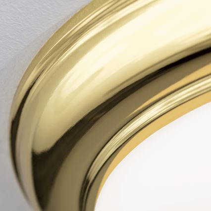 Taklampa EMPIRA 2xE27/40W/230V Ø 35,5 cm guldfärgad