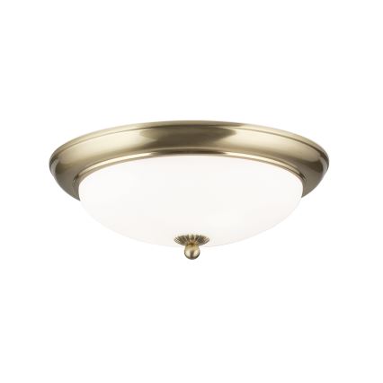 Taklampa EMPIRA 2xE27/40W/230V Ø 35,5 cm, mässing