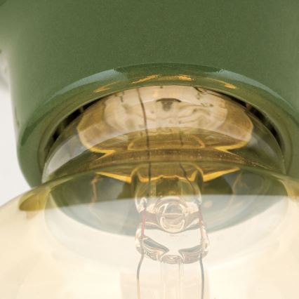 Taklampa FROST 1xE27/60W/230V grön