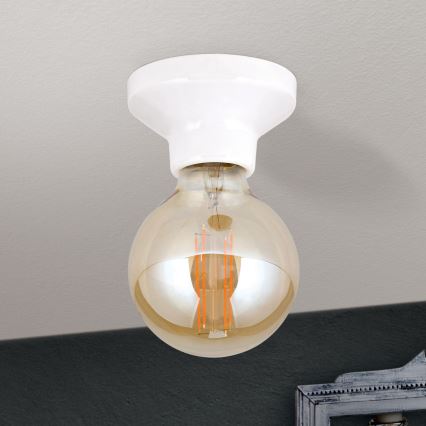 Taklampa FROST 1xE27/60W/230V vit