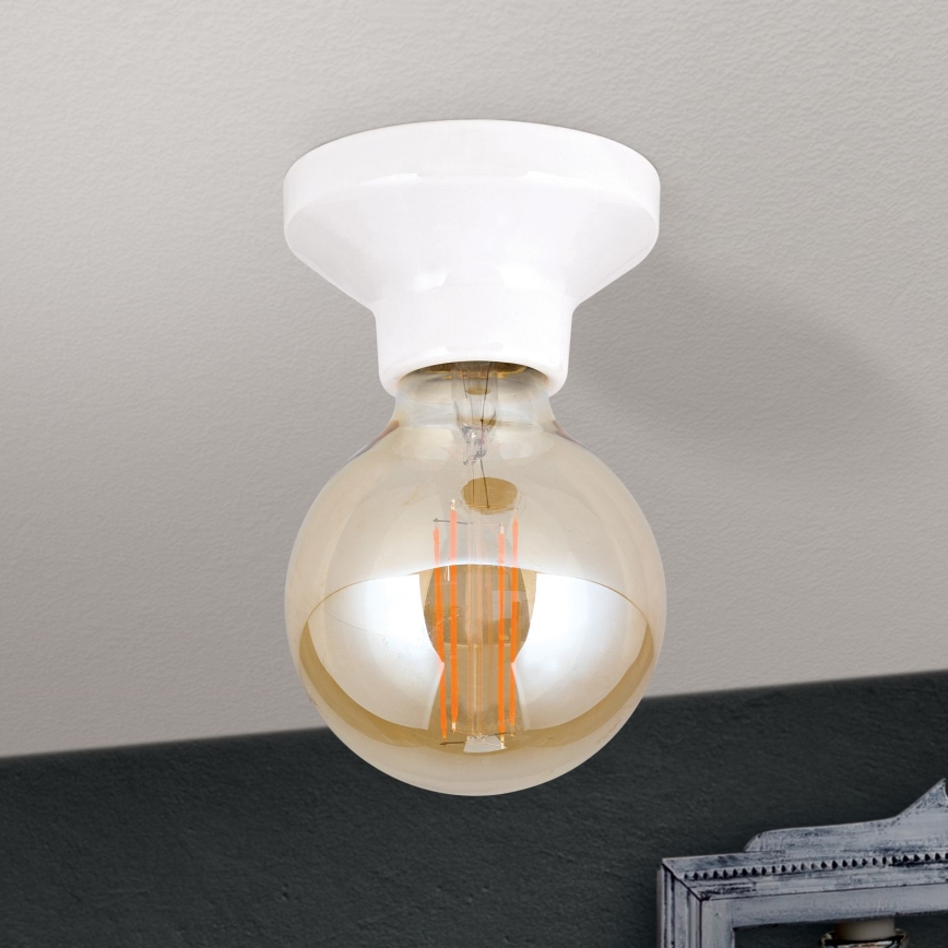 Taklampa FROST 1xE27/60W/230V vit