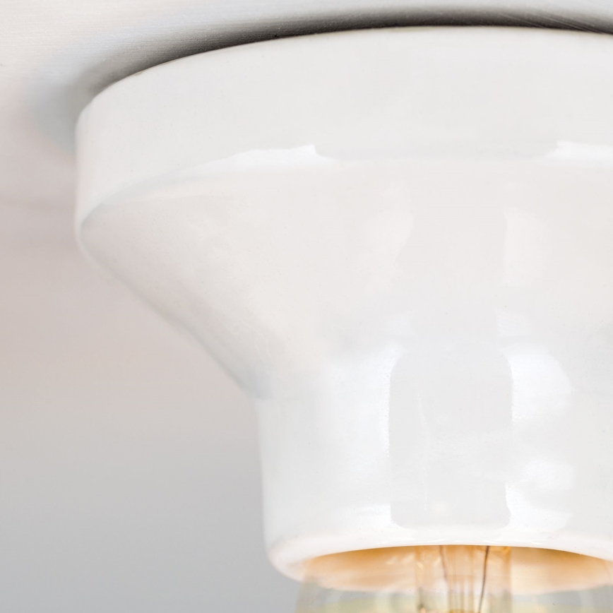 Taklampa FROST 1xE27/60W/230V vit