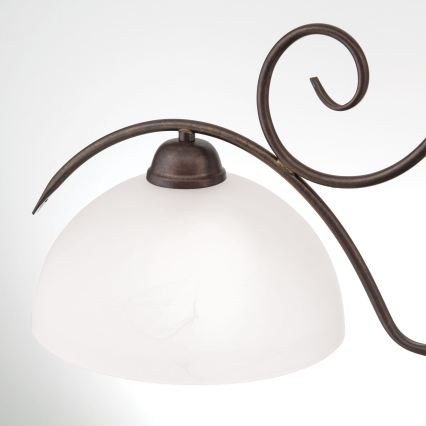 Taklampa med kedja RULA 2xE27/40W/230V vit/brons