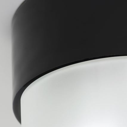 Taklampa OSTIA 1xE27/40W/230V Ø 9,8 cm svart