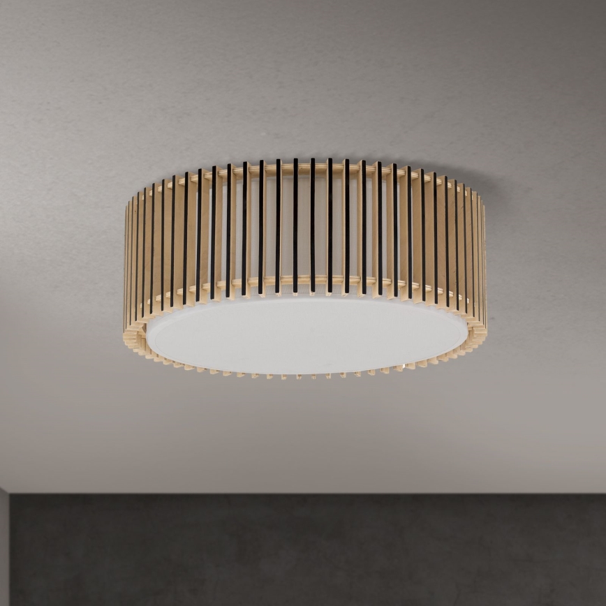 Taklampa TARTA 3xE27/40W/230V Ø 40 cm, beige