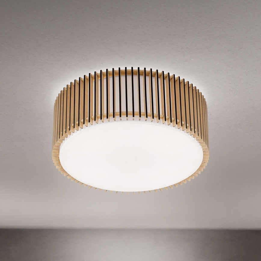 Taklampa TARTA 3xE27/40W/230V, Ø 50 cm, beige