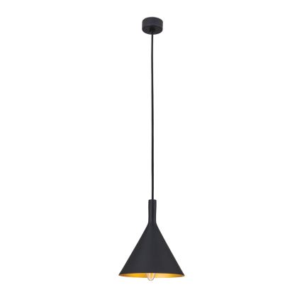 Pendellampa på sladd GUNDA 1xE14/40W/230V Ø 16,5 cm svart/guld