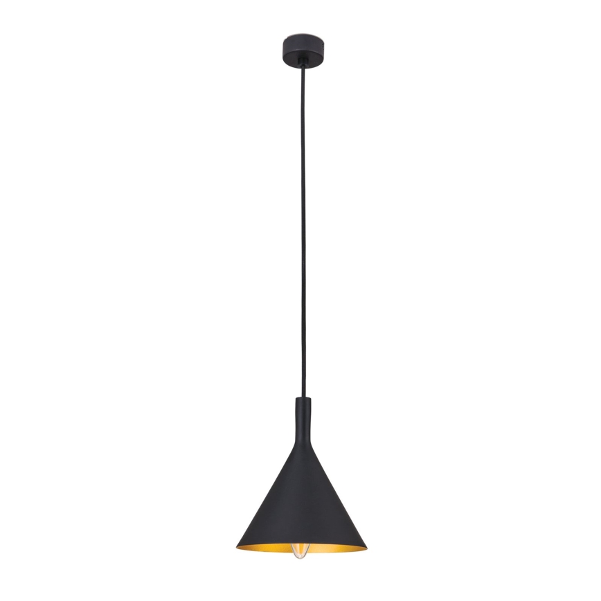 Pendellampa på sladd GUNDA 1xE14/40W/230V Ø 16,5 cm svart/guld