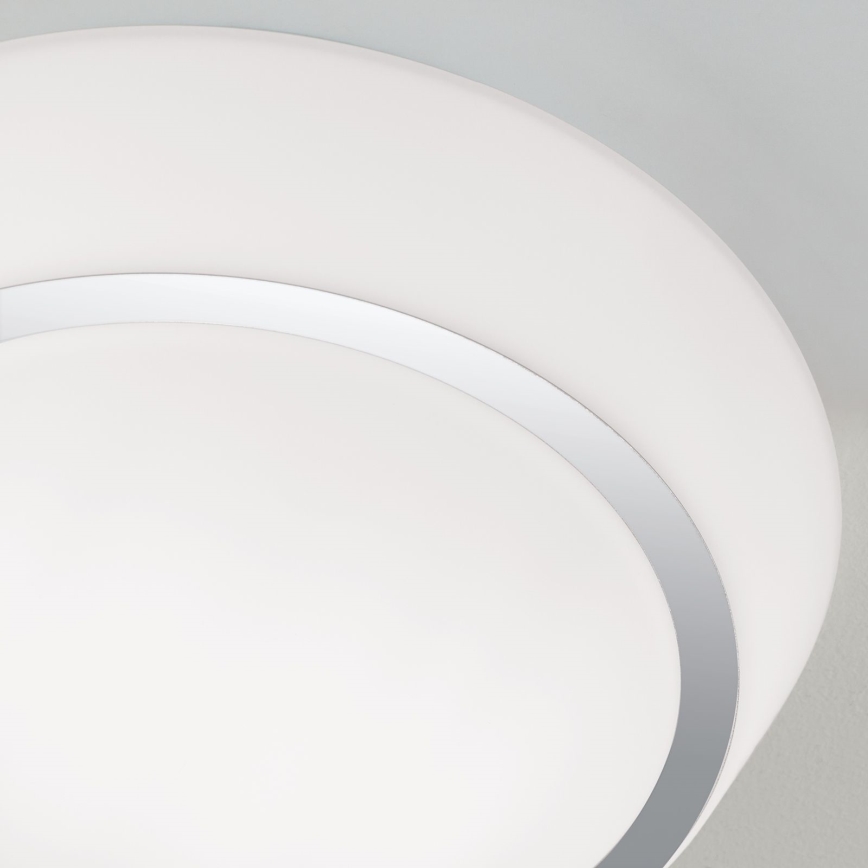 Badrumstaklampa TENA 2xE27/60W/230V Ø 30 cm IP44 vit