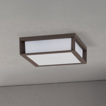Utomhuslampa HENRY 2xE27/15W/230V 26x26 cm IP44 brun