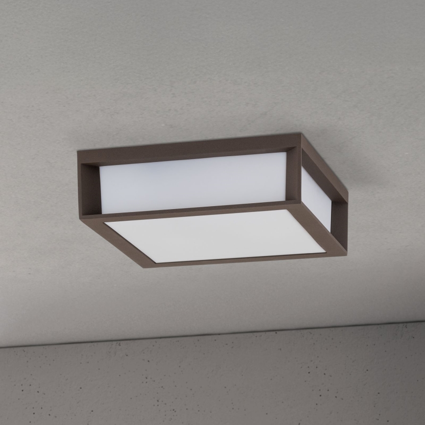 Utomhuslampa HENRY 2xE27/15W/230V 26x26 cm IP44 brun
