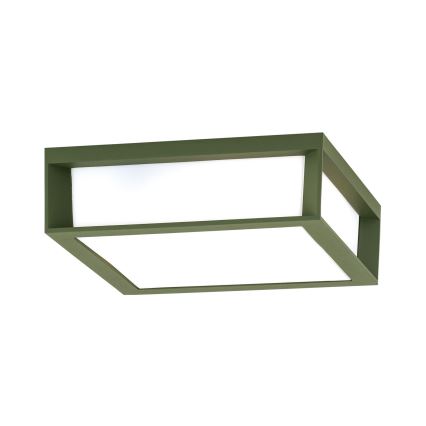 Utomhusarmatur HENRY 2xE27/15W/230V 26x26 cm IP44 grön