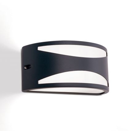 Utomhusvägglampa SHELL 1xE27/40W/230V IP54 antracit